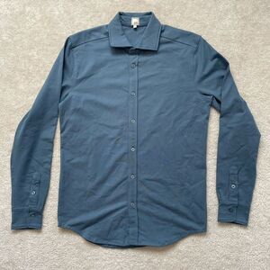 Swet Tailor Button Down Stretch Blue Shirt Men's Size Medium New